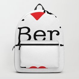 I Heart Berkley, MI Backpack | Mi, White, Heart, Iloveberkley, Love, Red, Michigan, Berkley, Typewriter, Graphicdesign 
