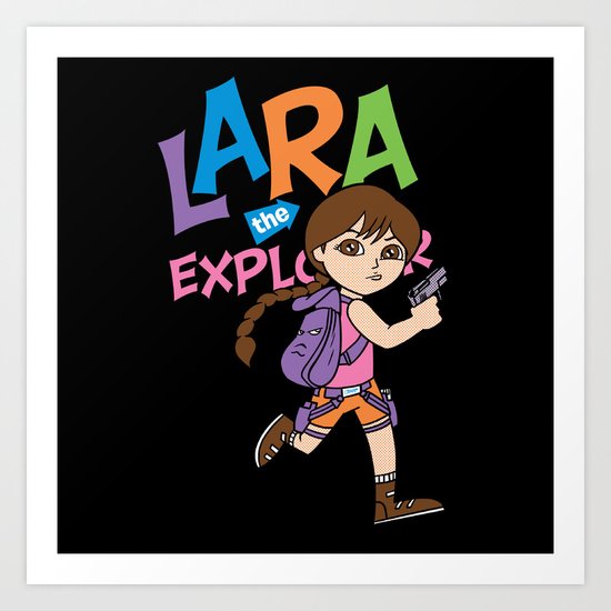 Lara the Explorer Art Print
