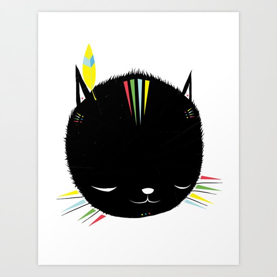 MIGHTY TIGARRR, BLACK KITTEN 묘 Art Print