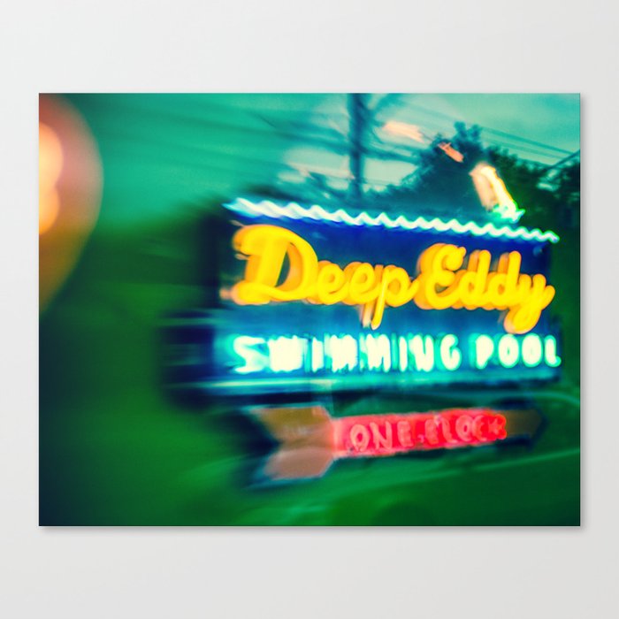 Deep Eddy Swim Neon Sign Canvas Print