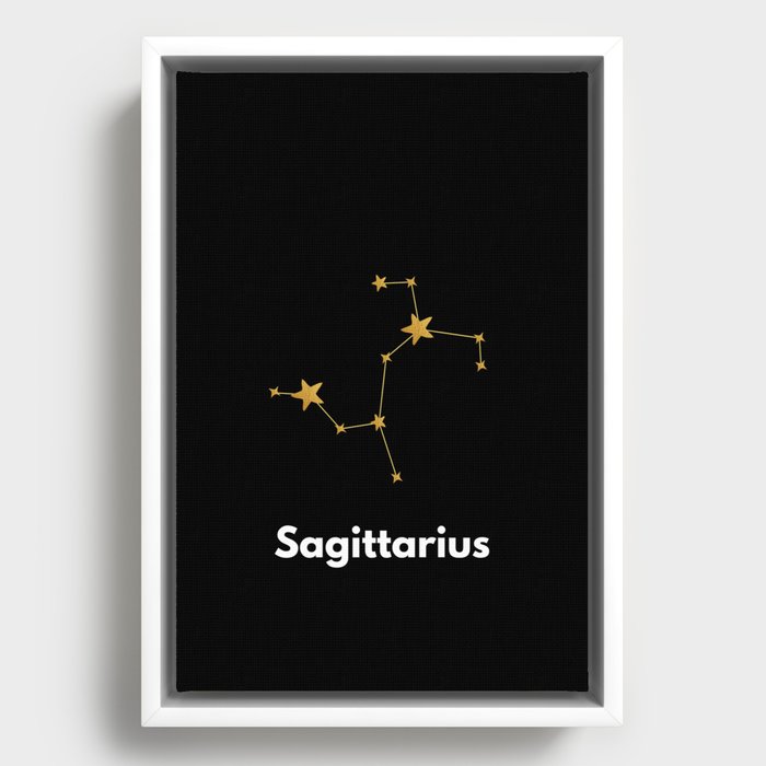 Sagittarius, Sagittarius Zodiac, Black Framed Canvas