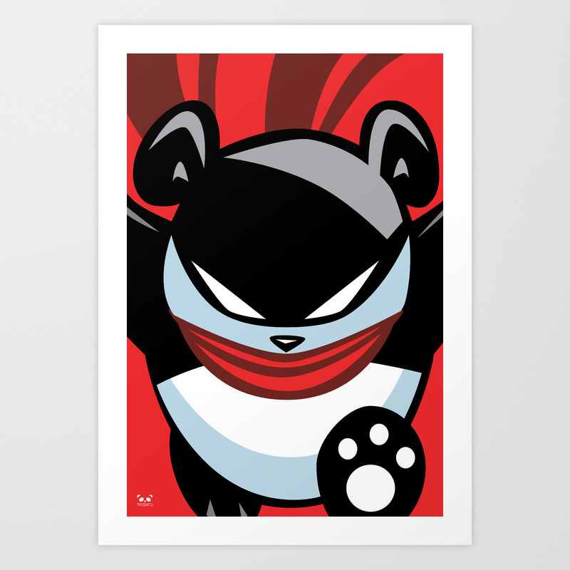 Ninja Panda Art Print by pmbq | Society6 Ninja Panda Art Print by pmbq | Society6