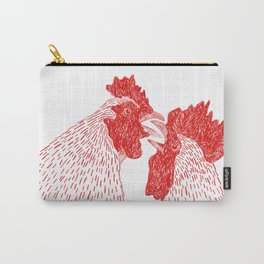 Gay Cockerels Carry-All Pouch | Erotic, Sexuality, Kiss, Chicken, Romance, Homosexuality, Pride, Gayrights, Love, Passion 