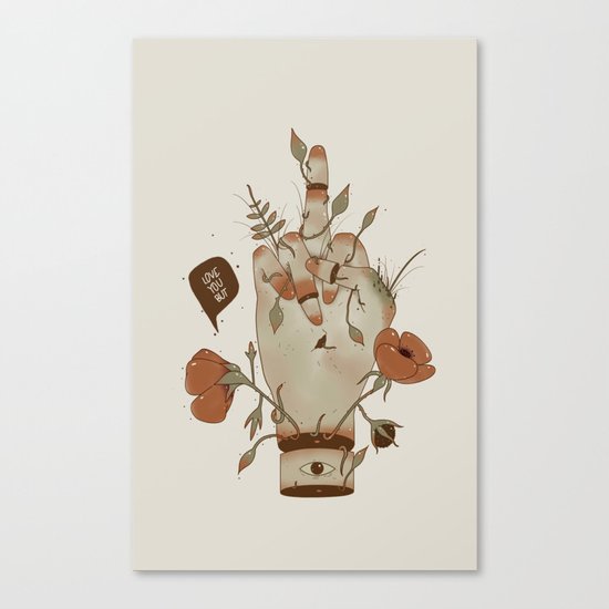 Love you but... Canvas Print