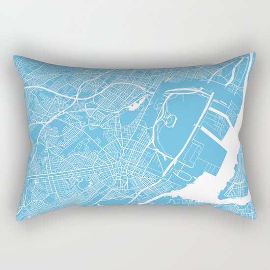 Newark map blue Rectangular Pillow