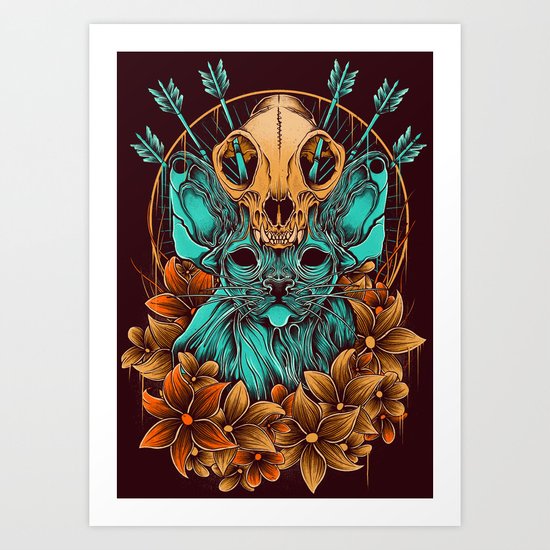 Sphynx Cat Art Print