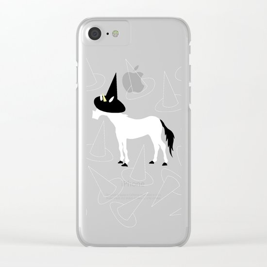 Witch Hat Unicorn Clear iPhone Case