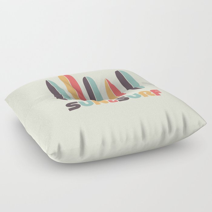 Sun & Surf Surfboards - Retro Rainbow Floor Pillow