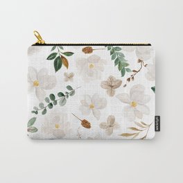 Magnolia Watercolor Floral Carry-All Pouch