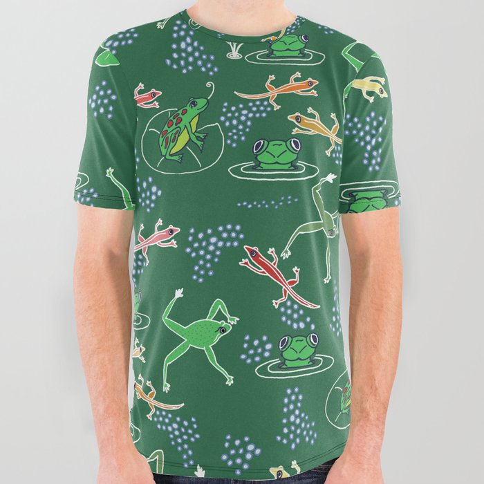 Froggy Pond All Over Graphic Tee