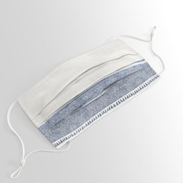 FRENCH LINEN CHAMBRAY TASSEL Face Mask