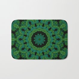 Persian carpet 9 Bath Mat | Polkadot, Oriental, Graphicdesign, Pattern, Roundornament, Darkgreen, Pointillism, Ornament, Mandala, Digital 
