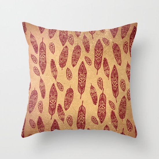 golden cave Throw Pillow