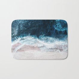 Blue Sea II Badematte | Tropical, Nature, Art, Ocean, Blue, Sand, Exotic, Digital Manipulation, Beach, Relaxation 