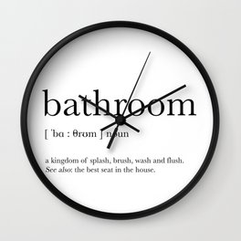 Bathroom definition Wall Clock