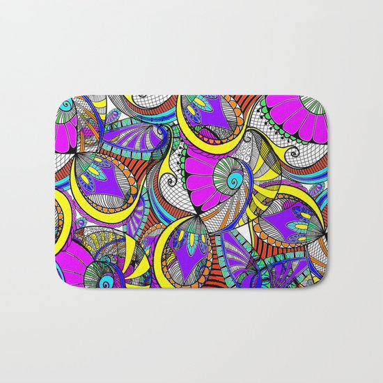 crazy zentangle Bath Mat