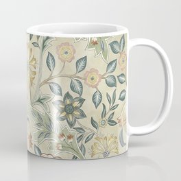 William Morris Vintage Orkney Wilhelmina Linen Sage Green Floral Coffee Mug