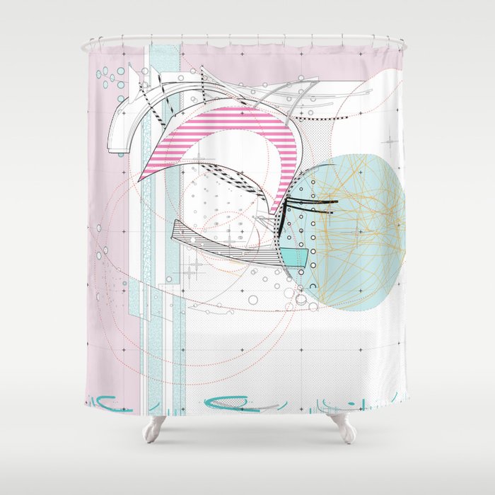 abstract movement 1.0 Shower Curtain
