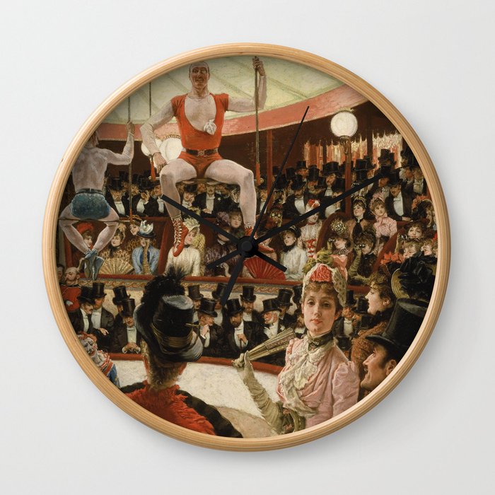 James Tissot - Women of Paris the circus lover Wall Clock