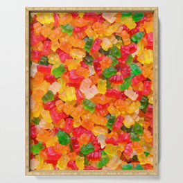 Gummy Bears Real Candy Pattern Serving Tray