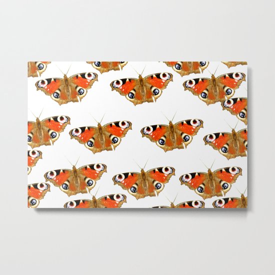 Beautiful Peacock Butterflies Metal Print