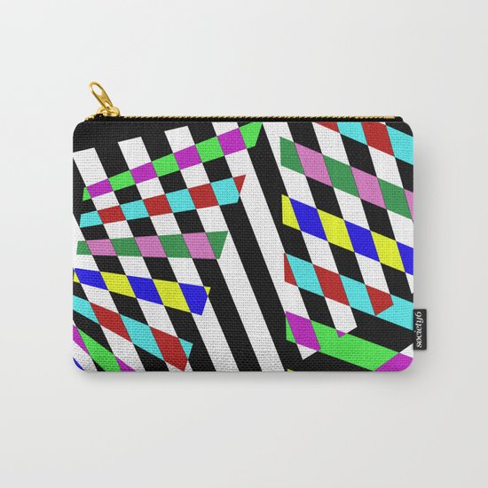 Lost Dimension - Abstract 3D style, multicoloured, geometric artwork Carry-All Pouch