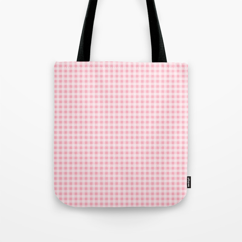 gingham tote bag