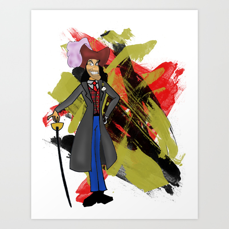 Disneyland Captain Hook Evil Relations Art Print By Joeynoble