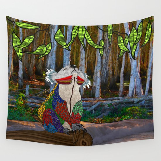 Doodlage 07 - Koala Dreaming Wall Tapestry