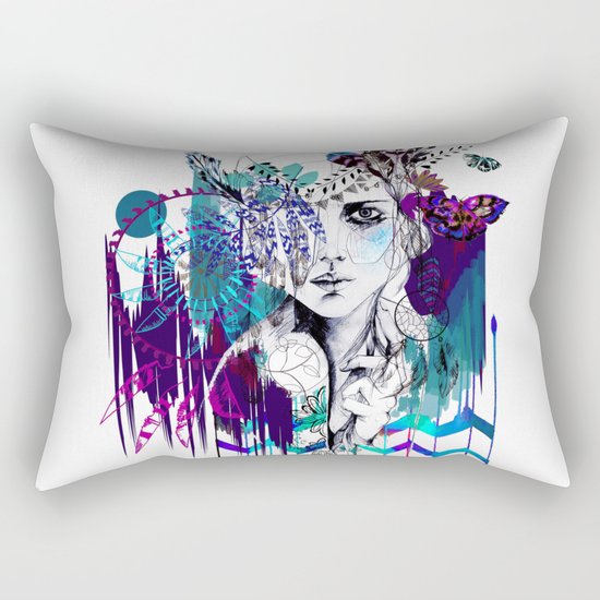 Tribal Girl - Colourway - Rectangular Pillow