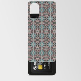Burgundy and blue flowy pattern Android Card Case