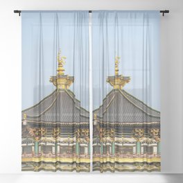 China Photography - Beautiful Buddhist Temple In China Sheer Curtain