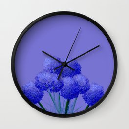 Purple Allium Flowers Wall Clock