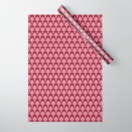 Pink and Burgundy Christmas Ornaments Wrapping Paper