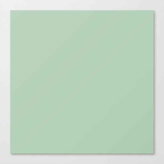 Simply Pastel Cactus Green Canvas Print