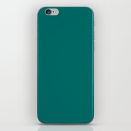 Dark Turquoise Solid Color Pairs Pantone Proud Peacock 18-5016 TCX Shades of Blue-green Hues iPhone Skin