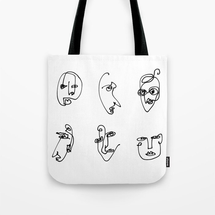 Faces Collection - Family Tote Bag by Lumen Bigott | Society6