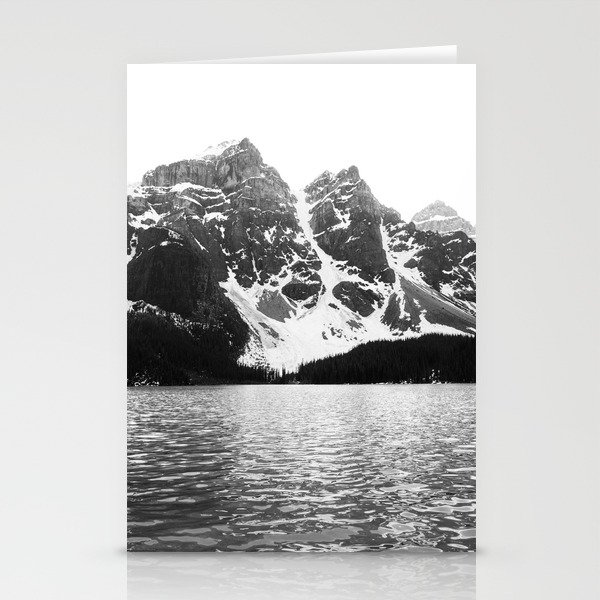 Landscape Photography Black and White | Moraine Lake Alberta Stationery Cards