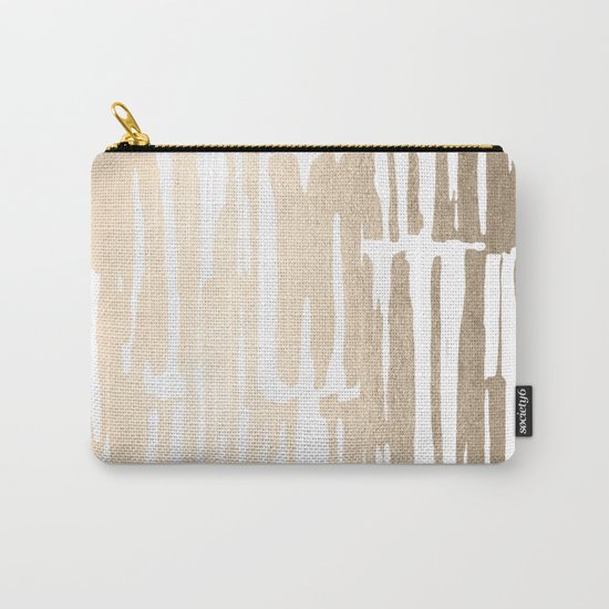 White Gold Sands Bamboo Stripes Carry-All Pouch