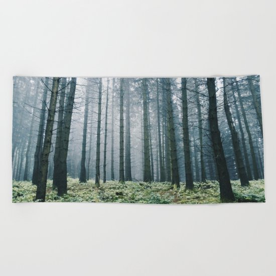 Forest adventures at dusk Beach Towel