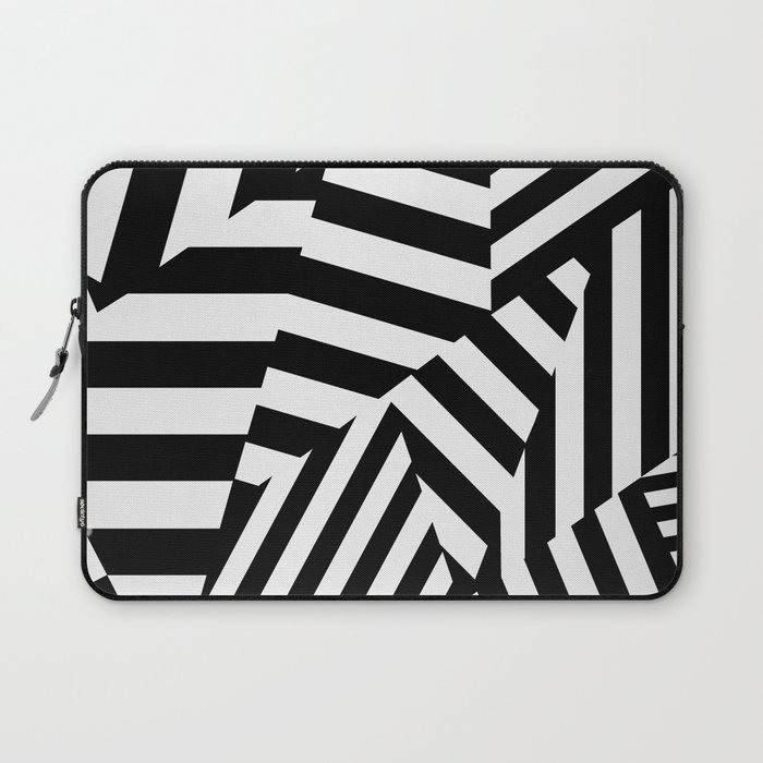 RADAR/ASDIC Black and White Graphic Dazzle Camouflage Laptop Sleeve