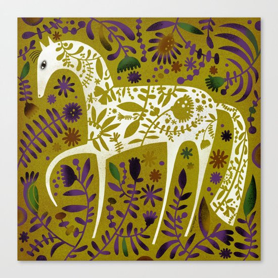 FLOWER HORSE Canvas Print
