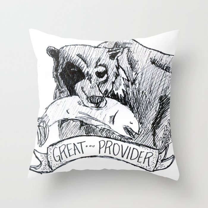 Great Provider Bear Throw Pillow