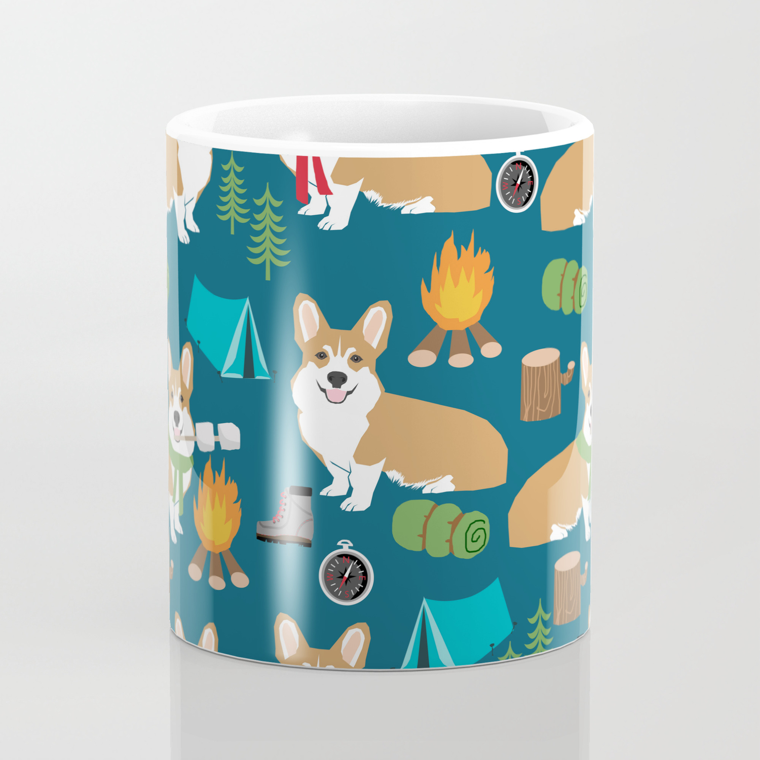 Corgi Camping Cute Welsh Corgis Campfire Outdoors Scouts Corgis Must Haves Coffee Mug