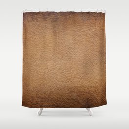 Antique brown leather texture Shower Curtain