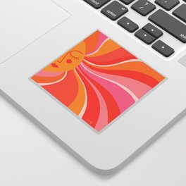 Sunshine Swirl – Pink & Peach Palette Sticker