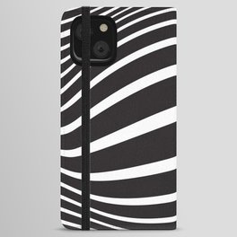 OP ART SWEEP in Black and white. iPhone Wallet Case