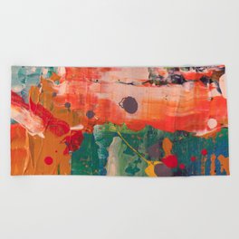 Colorful Abstract Painting Beach Towel