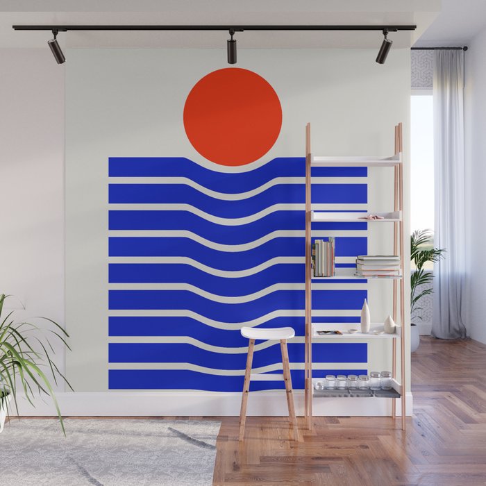 Going Down Modern Abstract Wall Mural By Happyplum Society6