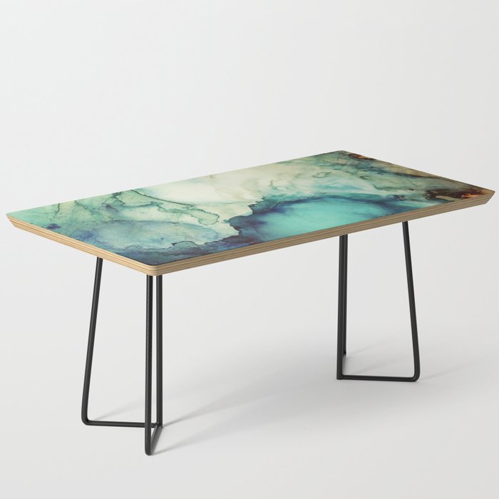 Teal Abstract Coffee Table